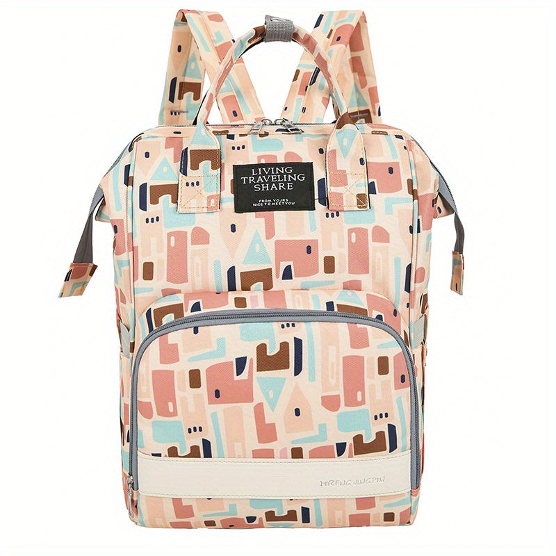 Cartoon Printed Backpack Mommy Bag Multifunction Diaper Bag