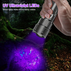 Rechargeable Green Red UV Flashlight for Pet Urine Detection