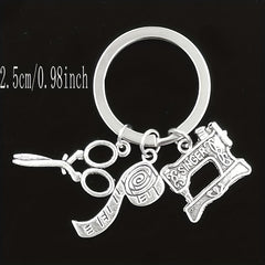 Sewing Machine Scissors Keychain Pendant Bag Backpack Ornament