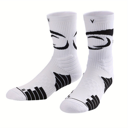 Breathable Mid calf Basketball Socks For Outdoor Running