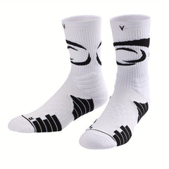 Breathable Mid calf Basketball Socks For Outdoor Running