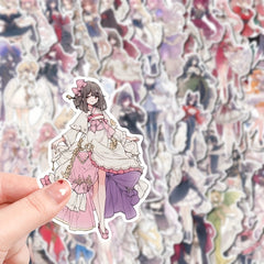 54pcs Girl Series Sticker Bags PVC for Scrapbooking Journaling