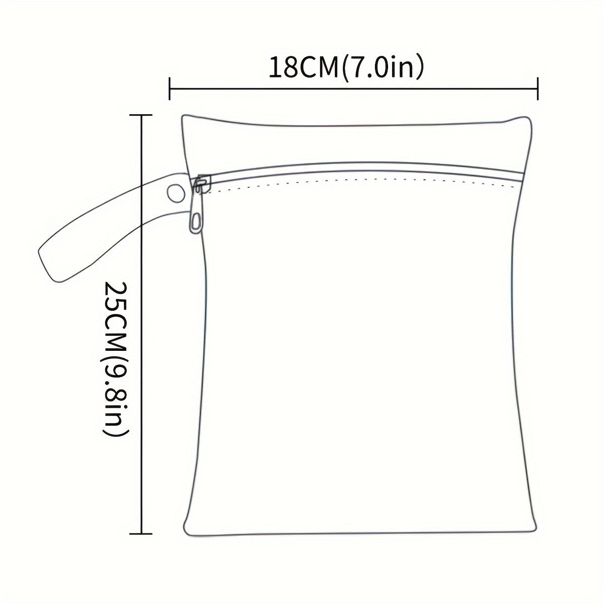 Colorful Rainbow & Leaf Wet Dry Bag Zippered Storage Pouch Durable Polyester