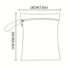 Colorful Rainbow & Leaf Wet Dry Bag Zippered Storage Pouch Durable Polyester