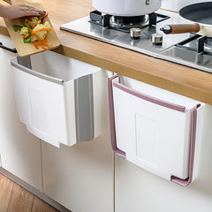 1pc Hanging Folding Trash Can Bin For Kitchen Cabinet Door
