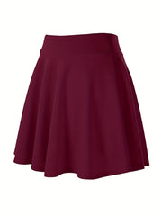 Versatile Skater Mini Skirt Casual Women's Clothing