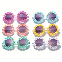 Vintage Daisy Sunglasses for Women, UV Protection Eyewear