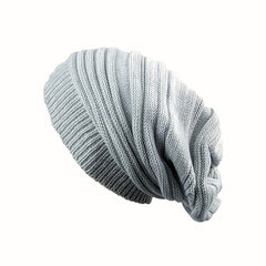 Striped Knitted Elastic Beanie Soft Loose Skull Cap Head Scarf Turban Chemo Hats
