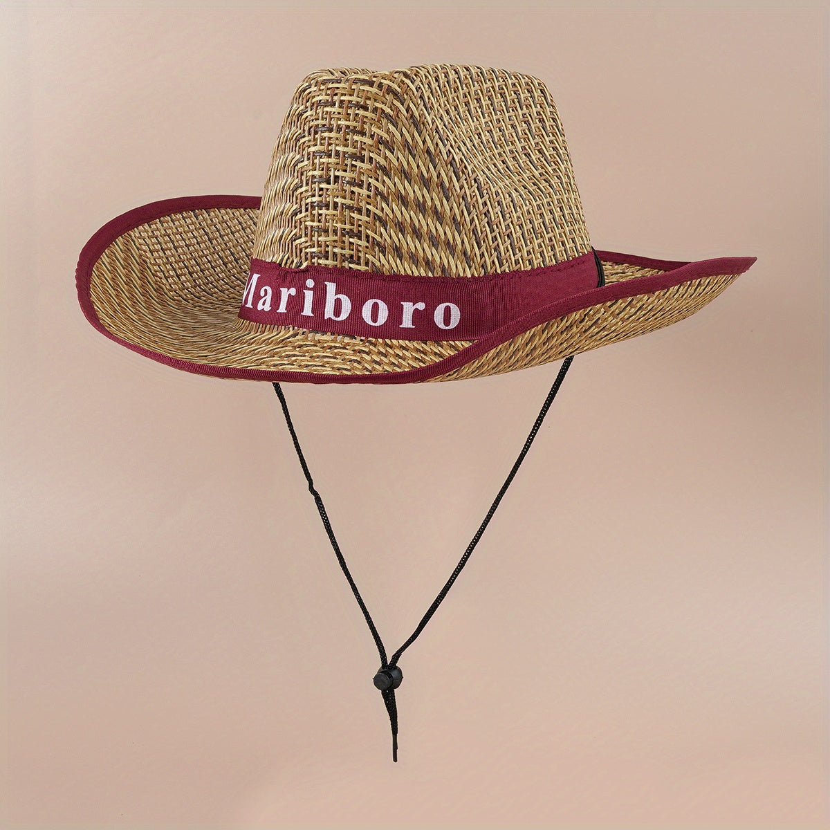 Sunshade Cowboy Hat Plaid Straw Hat Outdoor Fishing Travel Beach Hat
