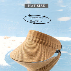 Adjustable Buckle Straw Hat for Summer Sun Protection