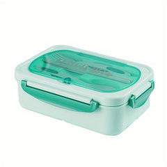 Leakproof Bento Box 1000 ML Square Lunch Box with Tableware