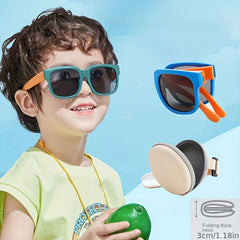 Kids Folding Sunglasses Baby Sun Protection UV Shield