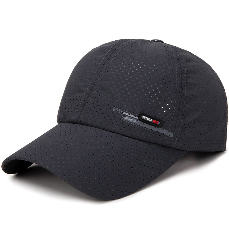 Summer Breathable Perforated Baseball Cap Adjustable Sports Cap
