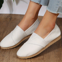 Women's Canvas Slip On Flat Shoes Lightweight & Comfortable