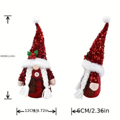 Christmas Doll Red Sequin Doll Decoration