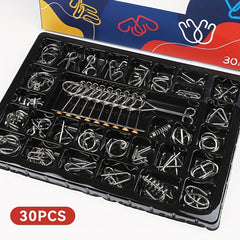 9-Piece Luban & Kongming Lock Set - Unlock 30pcs - Ring Unlocking - Halloween