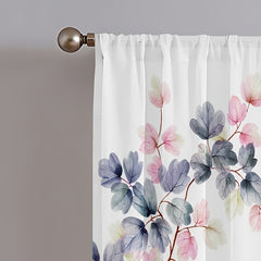 Flower Pattern Sheer Curtain for Living Room