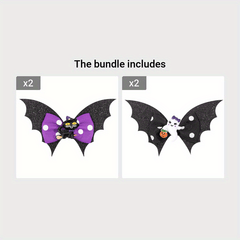 Halloween Double Bat Wing Hair Clip