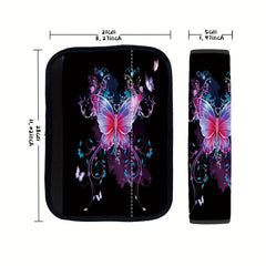 Flower Butterfly Print Car Shoulder Cover