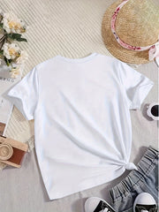 Tie Dye Butterfly Short Sleeve T shirt Girls Summer Pullover Tops