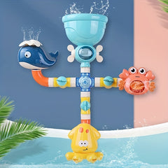 Baby Bath Time DIY Water Pipe Toy with Spray Feature