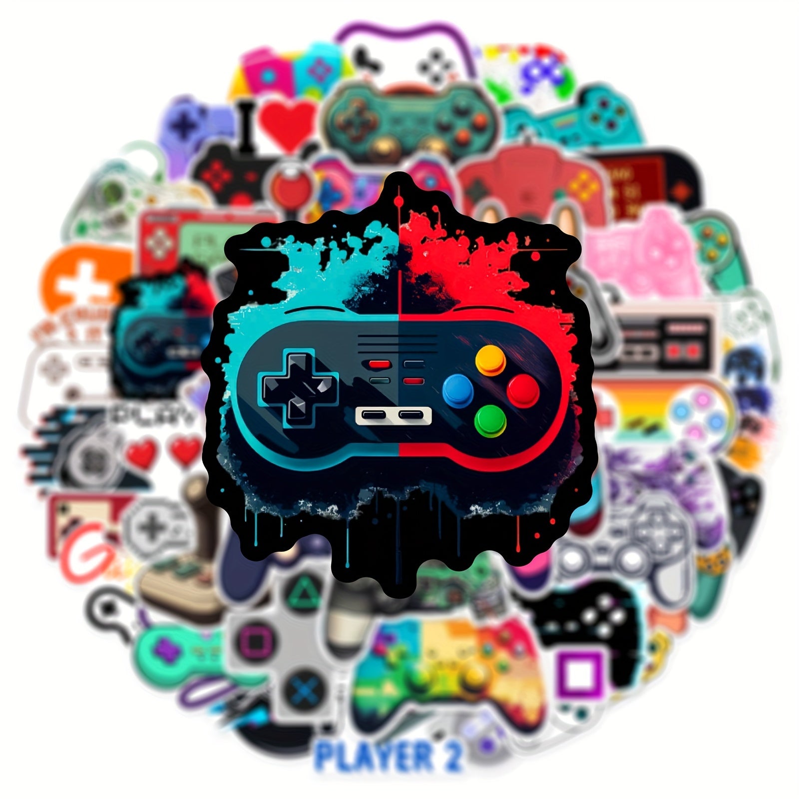 50 Pcs Game Console Graffiti Sticker Waterproof Sticker