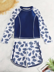 Modest Swimsuit Set Women's Plus Long Sleeve