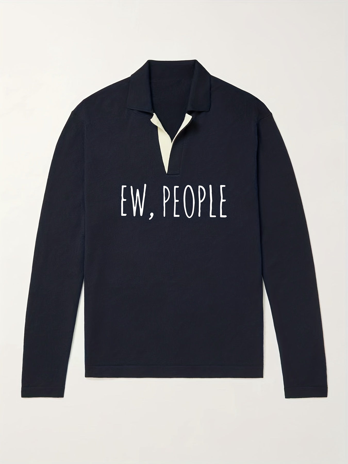 Funny Pattern Knit Polo Shirt for Men