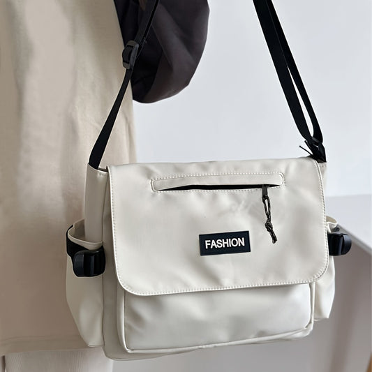 Japanese Style Casual Nylon Messenger Bag Lightweight Unisex Zipper