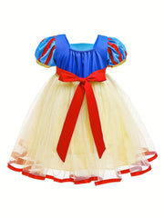 Girls Princess Costume Set with Dress, Jewelry, Gloves, Crown - Christmas Party