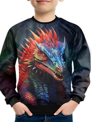 Dragon Eagle Dinosaur Sweatshirt for Kids Long Sleeve Top Boy's Clothes