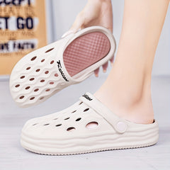 Women's Platform Garden Clogs Lightweight Solid Closed Toe Sandals