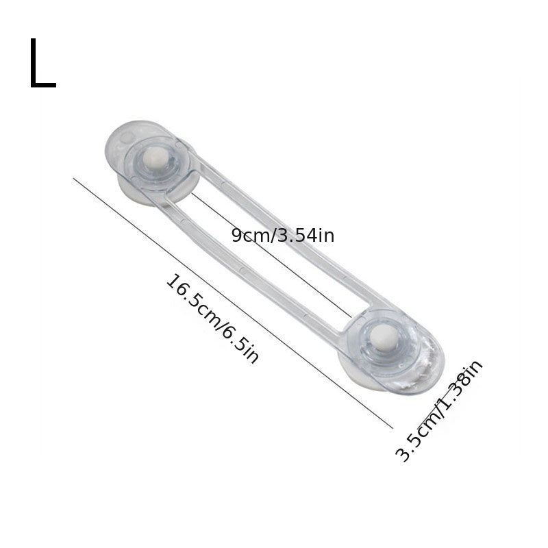 10pc Transparent Strap Drawer Lock Child Safety Finger Protection Locks