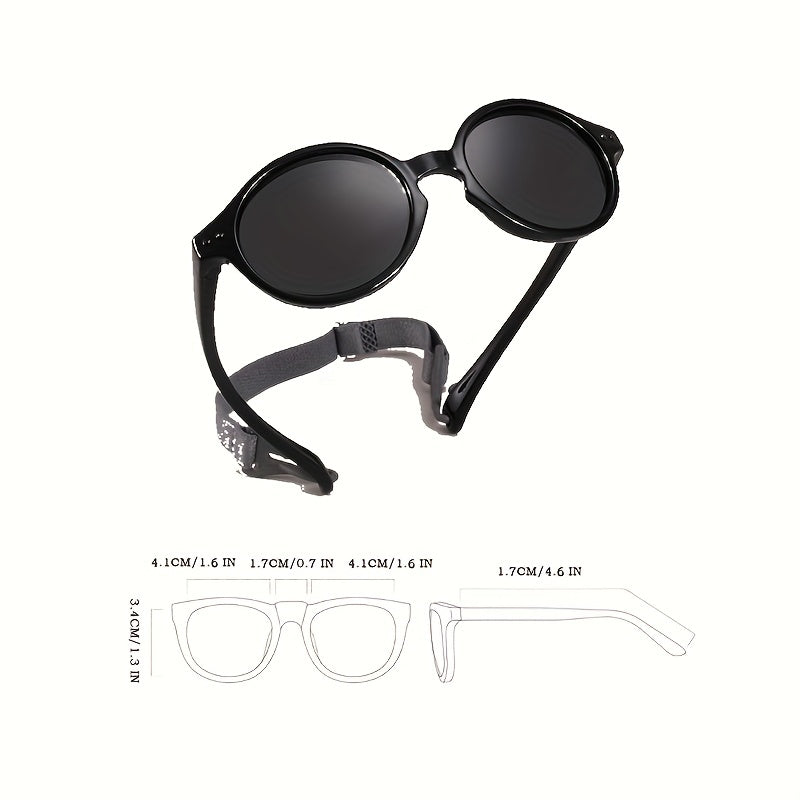 Kids Round Frame Sunglasses for Outdoor Traveling