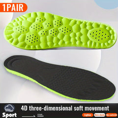 4D Massage Sports Insoles High Elastic Deodorant Comfortable Running