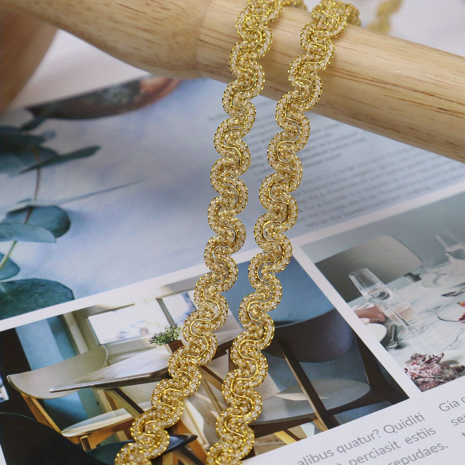 5yds Gold Silver Braid Lace Trim Metallic Ribbon DIY Crafts Sewing