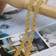 5yds Gold Silver Braid Lace Trim Metallic Ribbon DIY Crafts Sewing