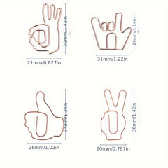 10pcs Creative Metal Paper Clip Bookmark for School and Office