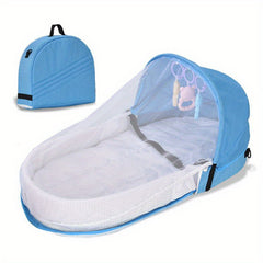 Portable Baby Travel Cot with Mosquito Net - Indoor & Outdoor Carry Cot