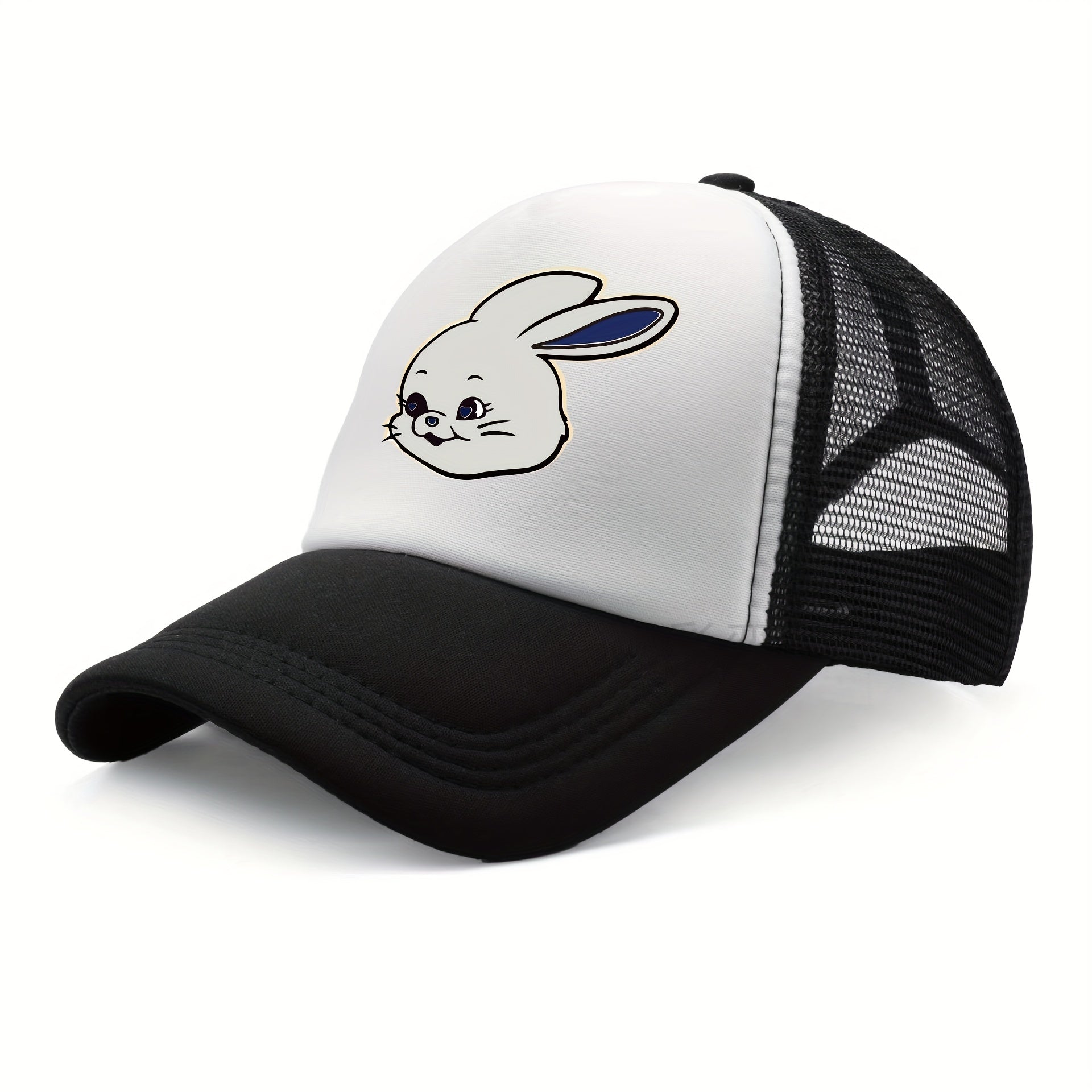 Rabbit Print Trucker Hat Baseball Cap