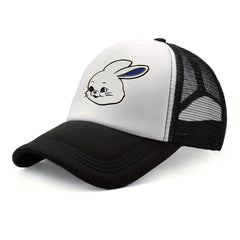 Rabbit Print Trucker Hat Baseball Cap
