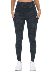 Camouflage Pattern Yoga Pants With Pocket High Stretch Leggings