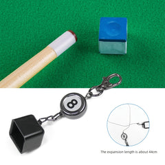 Billiards Snooker Pool Cue Chalk Holder Keychain