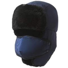 Winter Trapper Hat With Face Cover Windproof Warm Hat