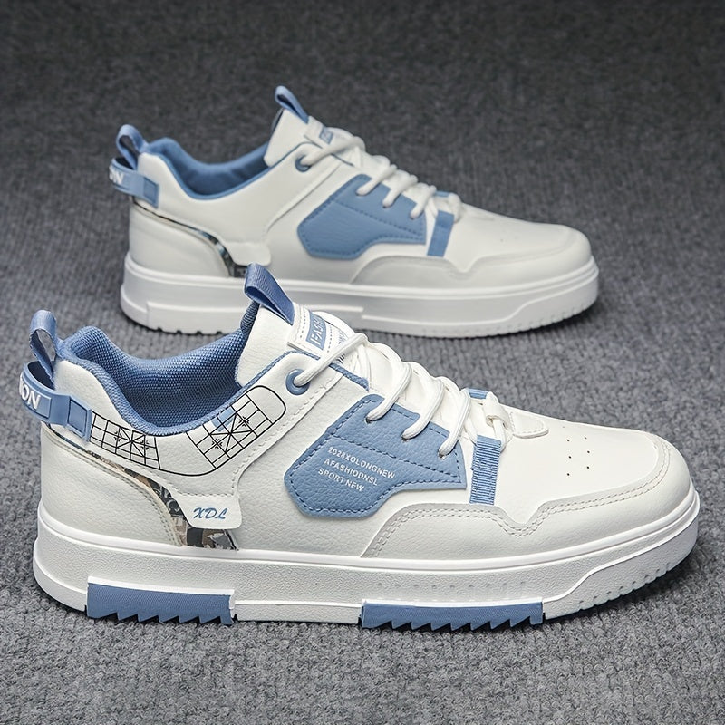 Men's Lace-up Skate Shoes Sporty Low Top Sneakers