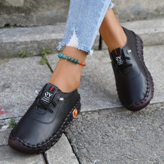 Women's Faux Leather Flat Shoes Non-slip Casual Outdoor