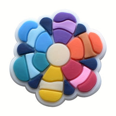 26pcs Pink Cartoon PVC Shoes Charms Flowers Buckles For Corcs DIY