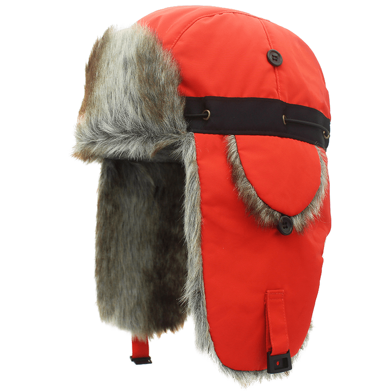 Mens Pilot Cap Plus Velvet Thick Ear Protection Winter Warm Bombing Cap
