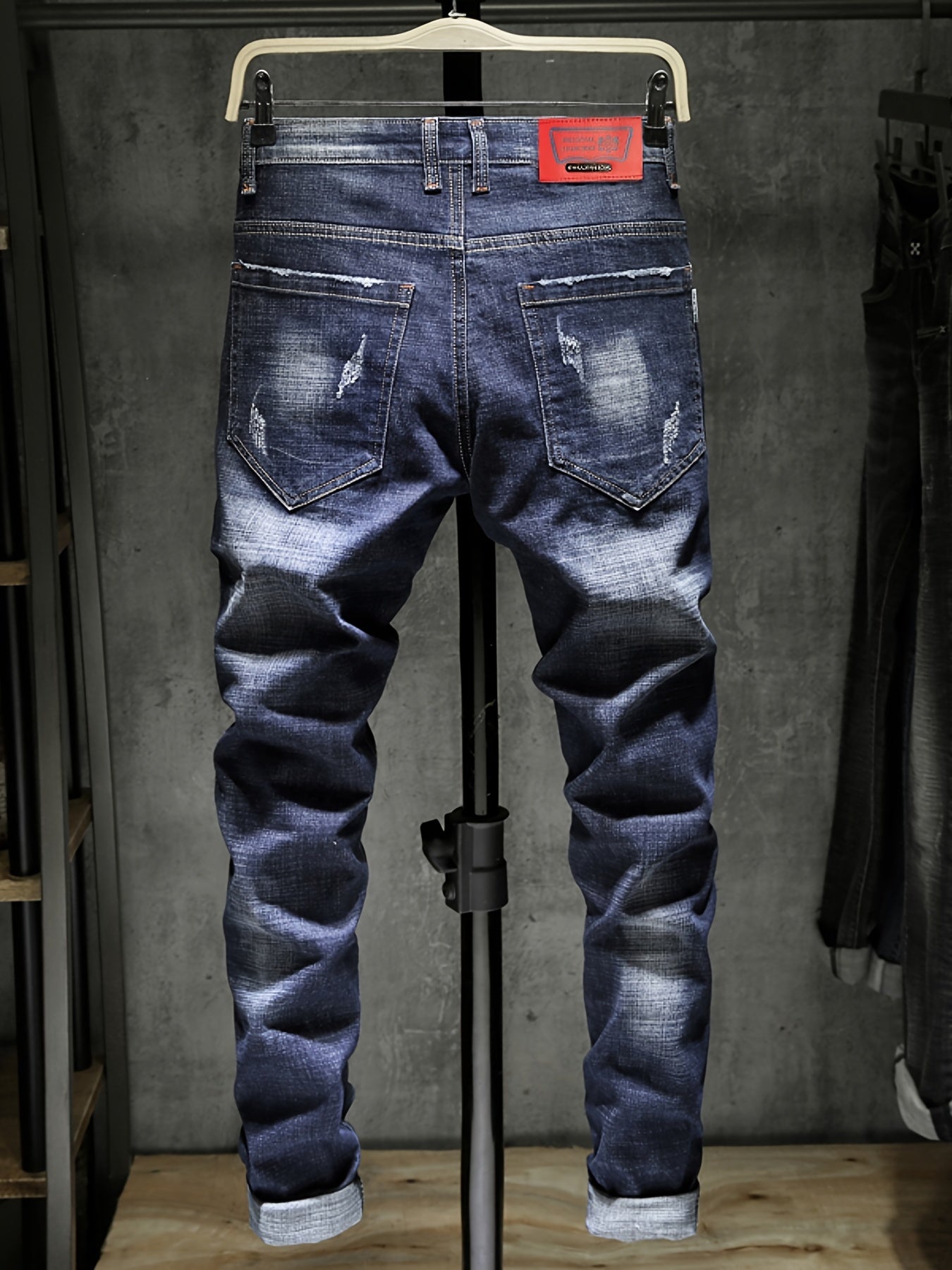 Men's Slim Fit Royal Jeans with Embroidered Print