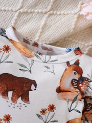 Euro & American Baby Girls Animal Print Dress